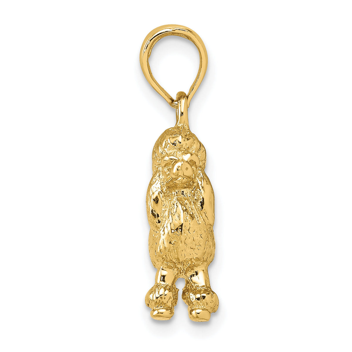14K 3-D Poodle Dog Charm-K6562