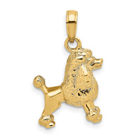 14K 3-D Poodle Dog Charm-K6562