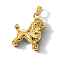 14K 3-D Poodle Dog Charm-K6562