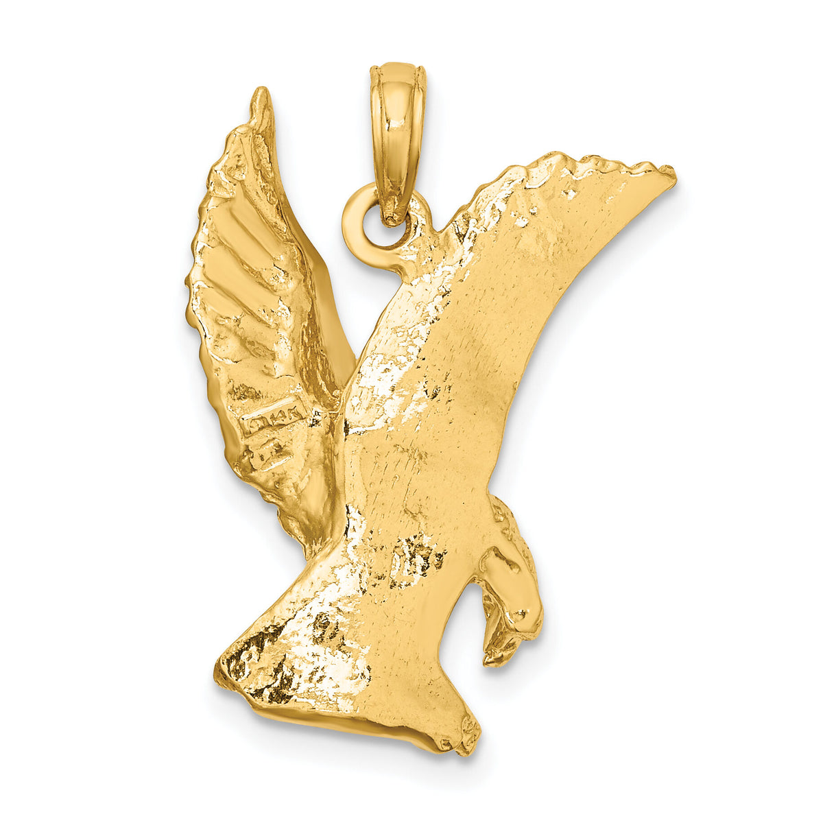 14K Eagle Landing w/Wings Up Charm-K6563