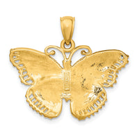 14K Textured Butterfly Charm-K6564