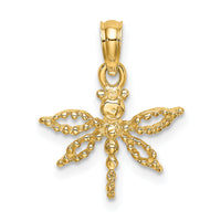 14K 2-D Mini Dragonfly w/Cut-out Wings Charm-K6565