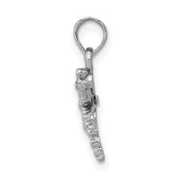 14K White Gold 2-D Mini Dragonfly w/Cut-out Wings Charm-K6565W