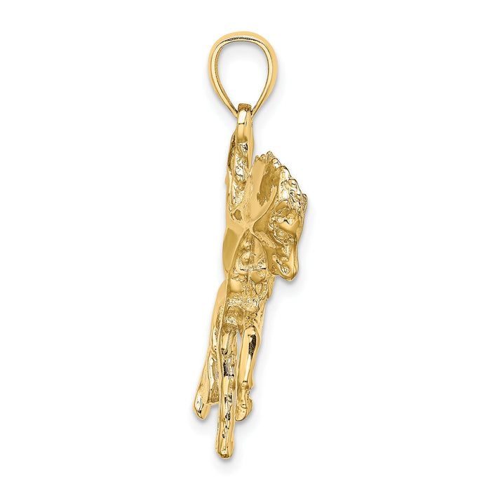 14K Carousel Horse w/Tail Up Charm-K6567
