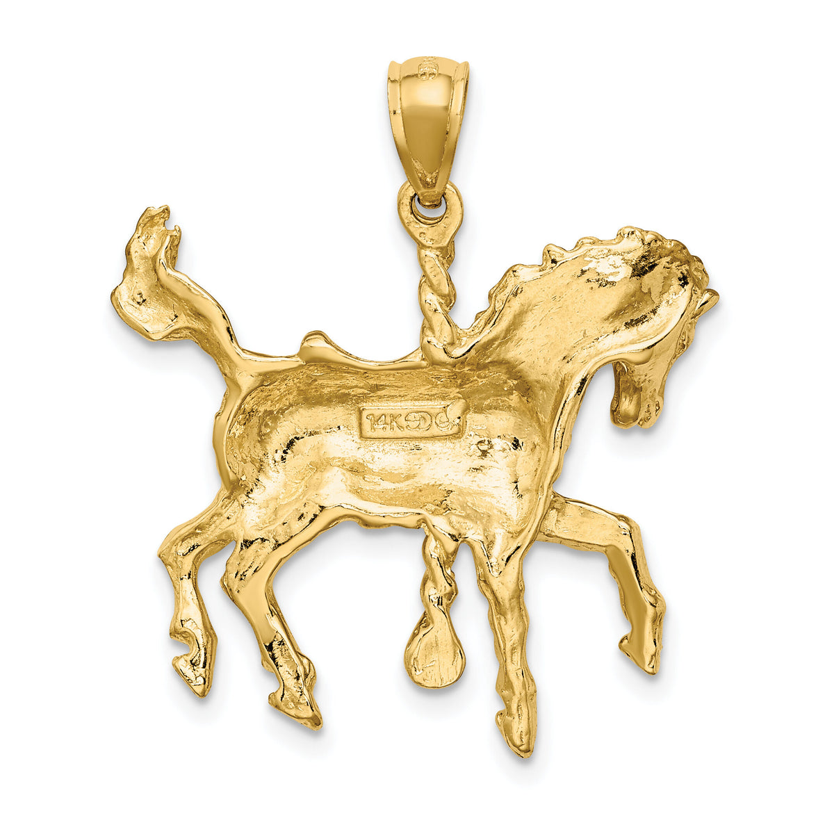14K Carousel Horse w/Tail Up Charm-K6567