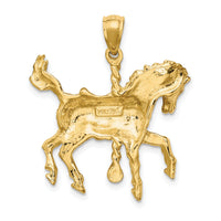 14K Carousel Horse w/Tail Up Charm-K6567