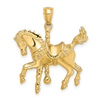 14K Carousel Horse w/Tail Up Charm-K6567