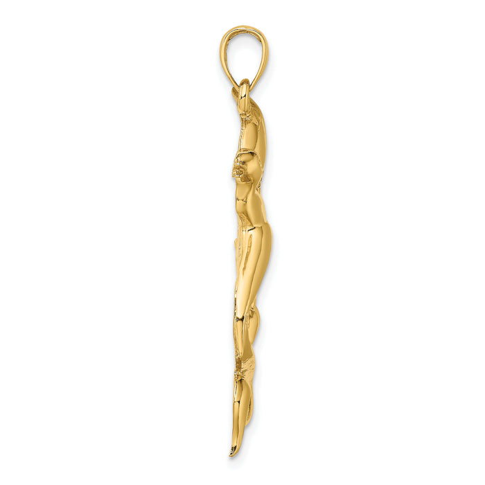 14K Duck Flying From Willow Charm-K6572