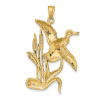 14K Duck Flying From Willow Charm-K6572