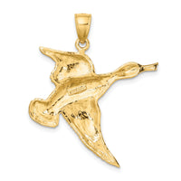14K Textured Flying Duck Charm-K6573