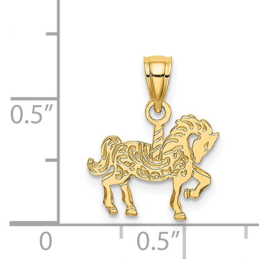 14K Carousel Horse Charm-K6576