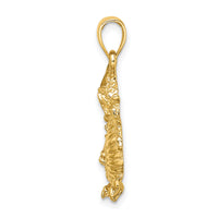 14K 2-D Textured Dragon Charm-K6578