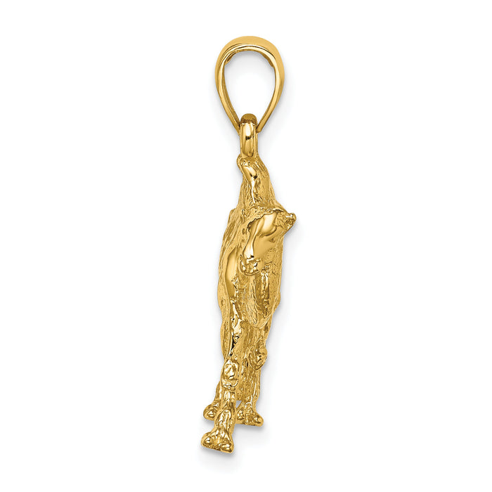 14K 3-D Camel Charm-K6580