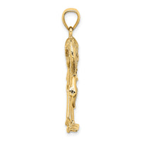 14K 3-D Textured Flamingo Charm-K6582