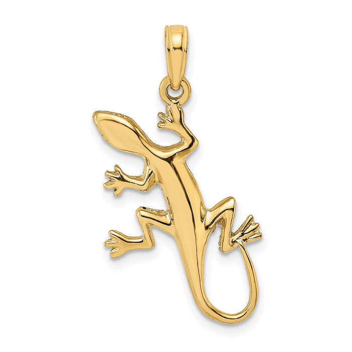 14K 2-D Gecko Charm-K6583