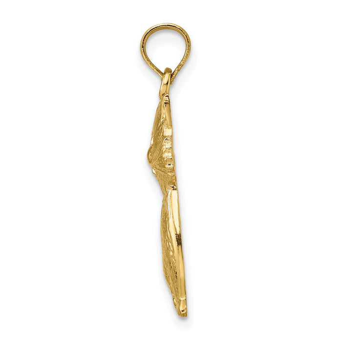 14K Sitting Cat Charm-K6584