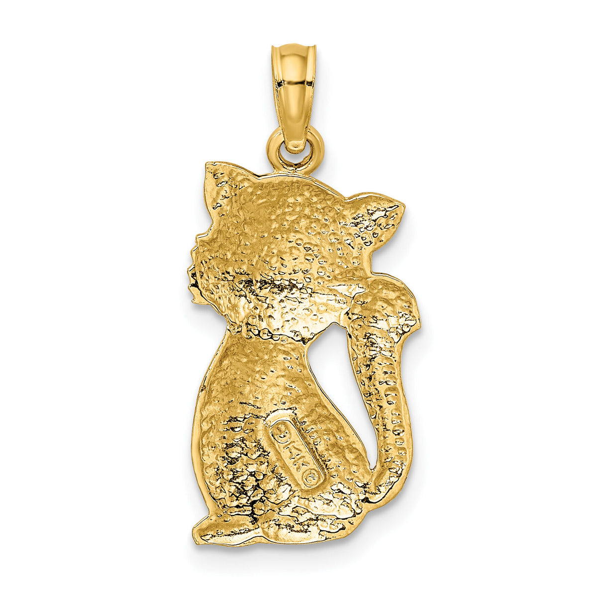 14K Sitting Cat Charm-K6584