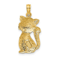 14K Sitting Cat Charm-K6584