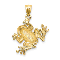 14K 2-D Frog Sitting Charm-K6585