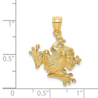 14K 2-D Frog Sitting Charm-K6585