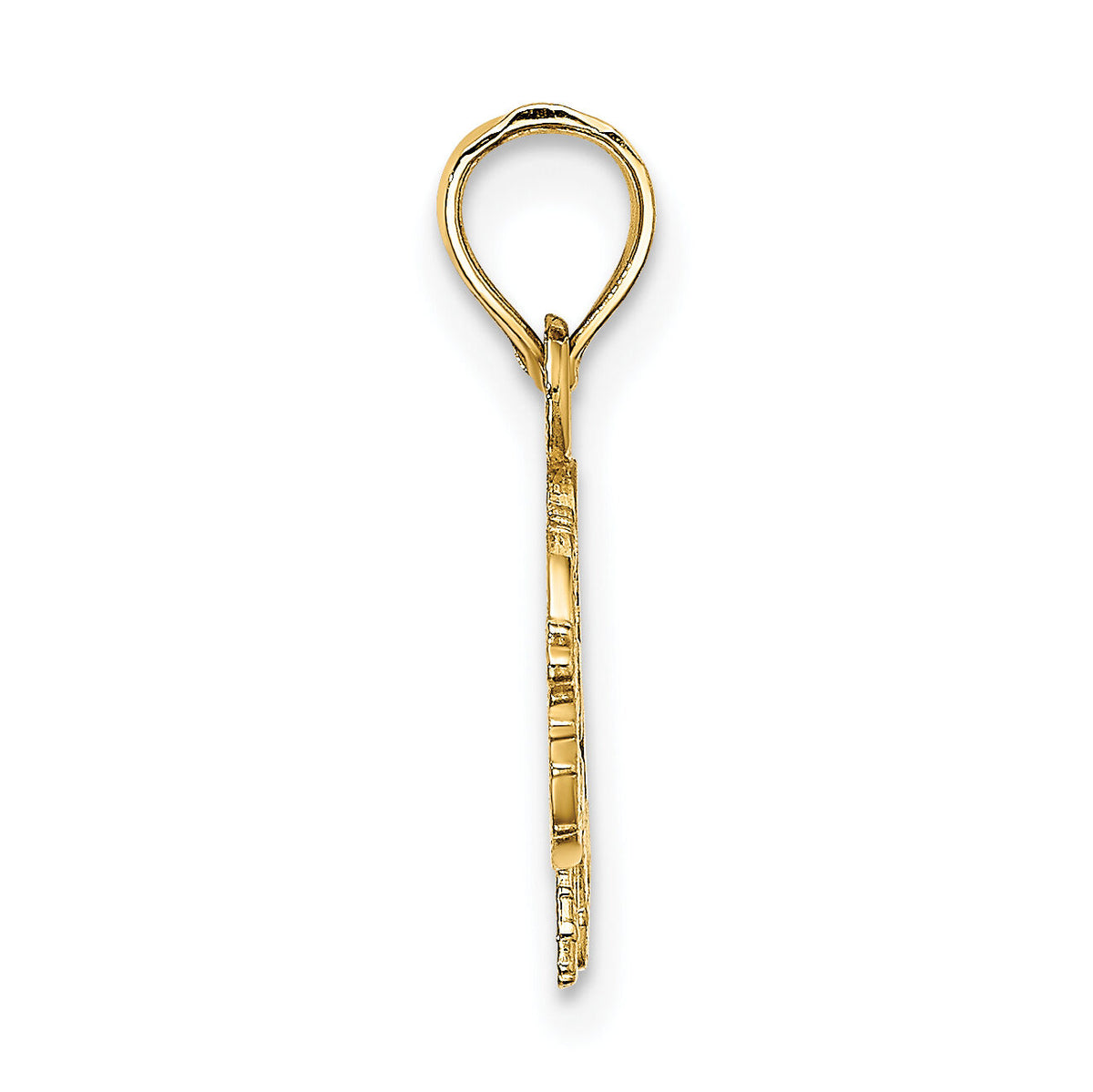 14K Flat Cut-Out Elephant Charm-K6587