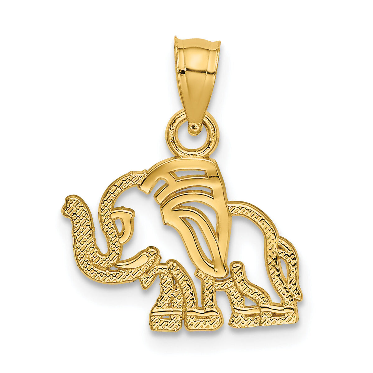 14K Flat Cut-Out Elephant Charm-K6587