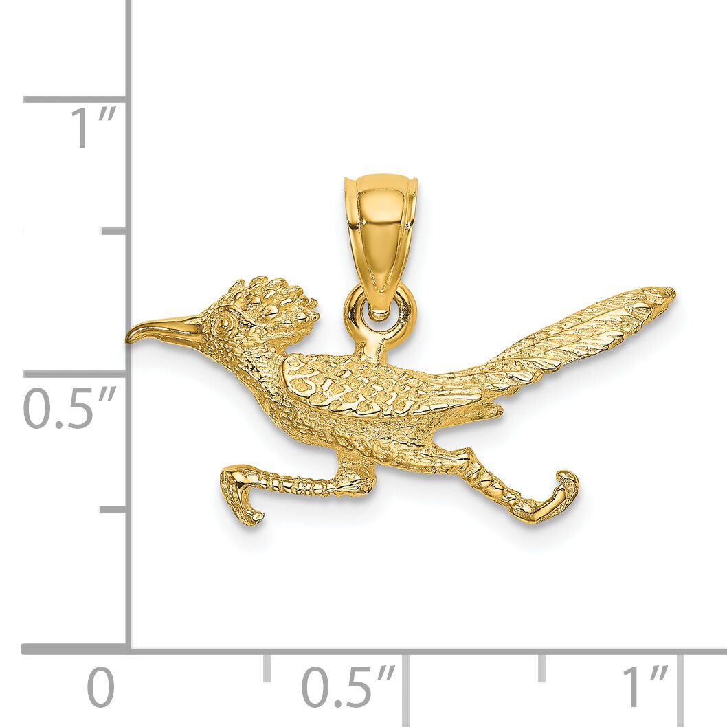 14K 3-D Road Runner Charm-K6588