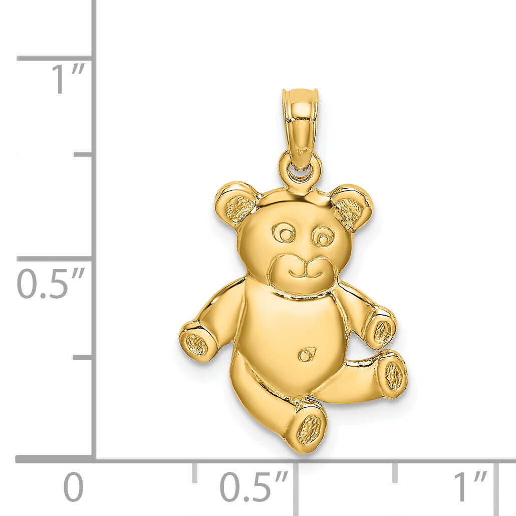 14k Reversible Teddy Bear Charm-K6590