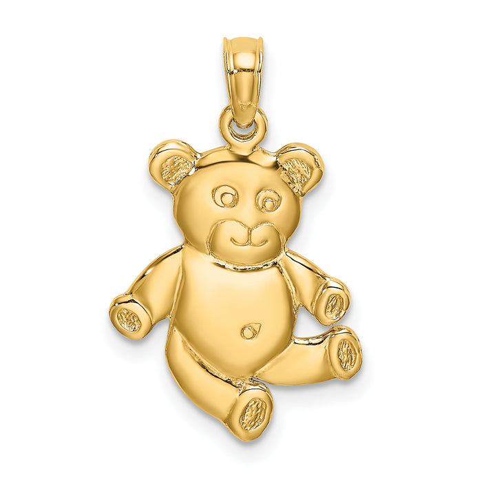 14k Reversible Teddy Bear Charm-K6590