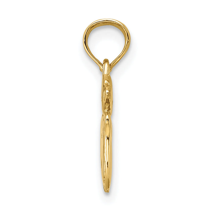 14K 3-D Polished Two Kittens Charm-K6593
