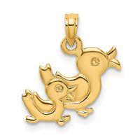 14K 3-D Two Ducks Charm-K6594