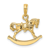 14K Polished 3-D Rocking Horse Charm-K6598