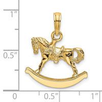 14K Polished 3-D Rocking Horse Charm-K6598