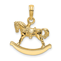 14K Polished 3-D Rocking Horse Charm-K6598