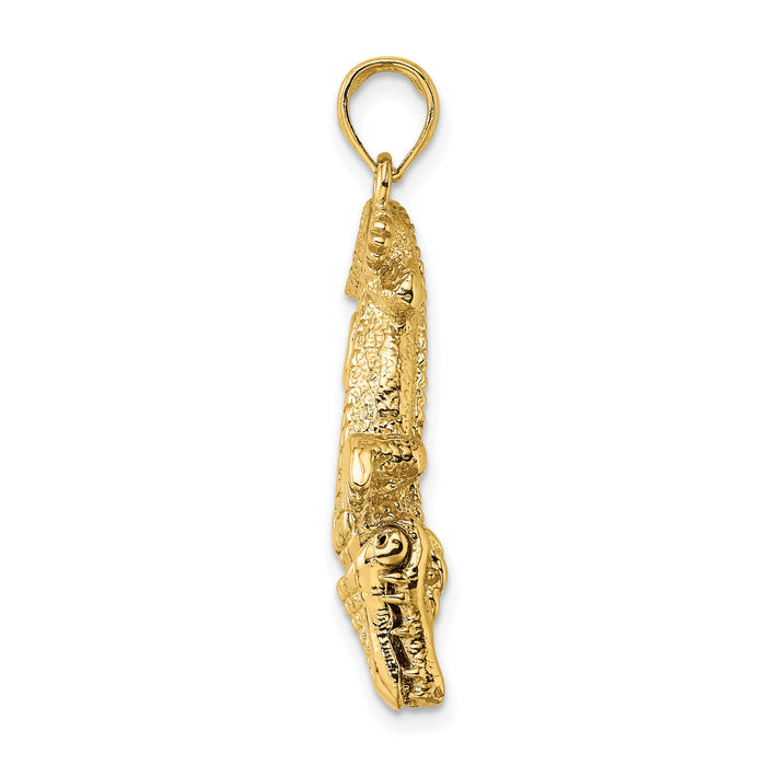 14K 3-D Alligator w/Moveable Mouth Charm-K6601
