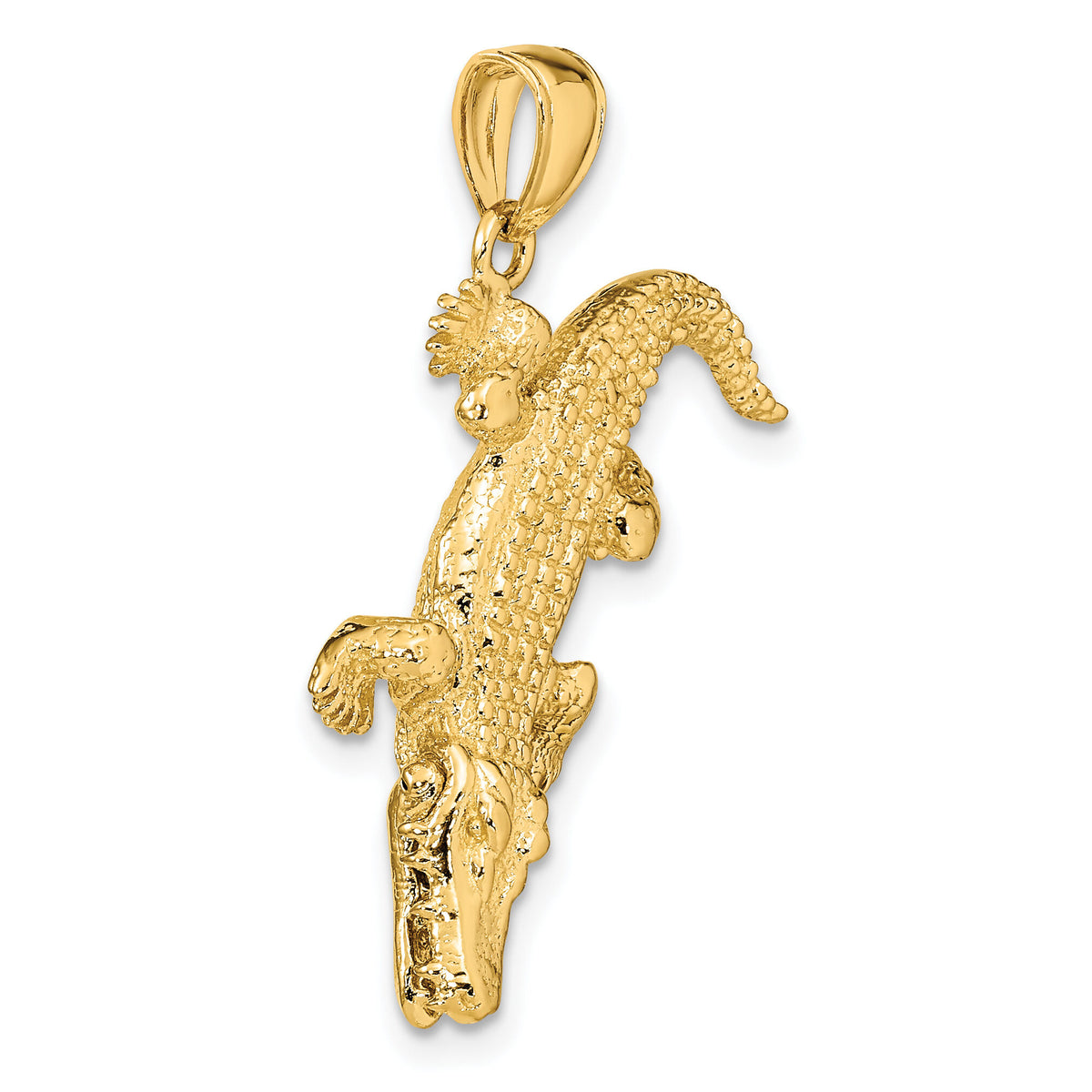 14K 3-D Alligator w/Moveable Mouth Charm-K6601