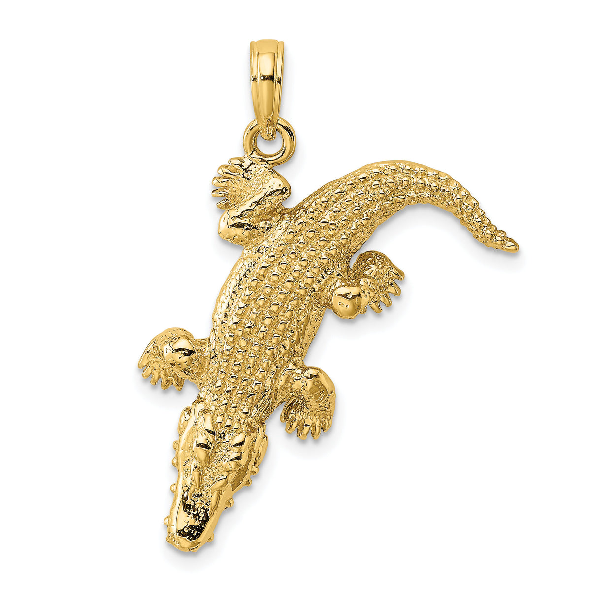 14K 3-D Alligator w/Moveable Mouth Charm-K6601