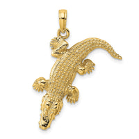 14K 3-D Alligator w/Moveable Mouth Charm-K6601