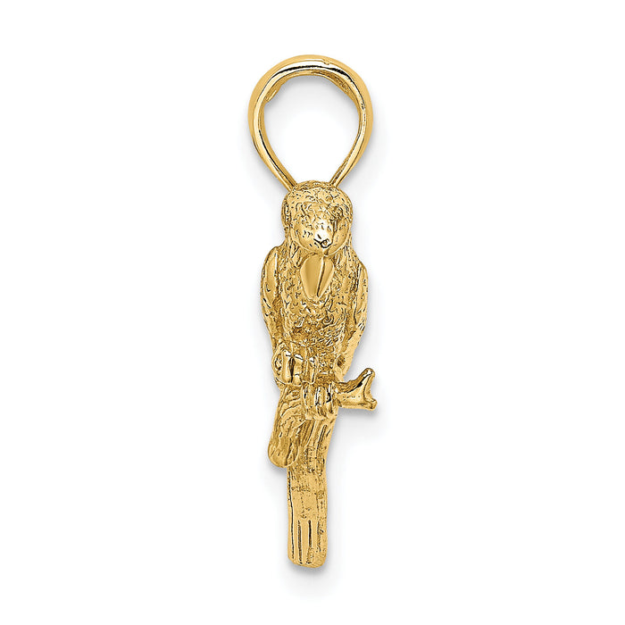 14K 3-D Parrot Charm-K6602