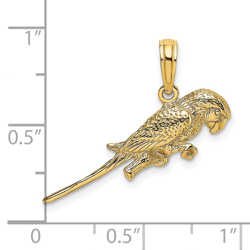 14K 3-D Parrot Charm-K6602