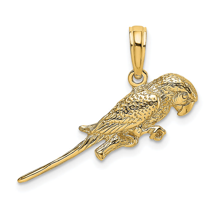 14K 3-D Parrot Charm-K6602