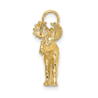 14K 3-D Textured Moose Charm-K6606