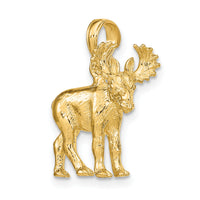 14K 3-D Textured Moose Charm-K6606