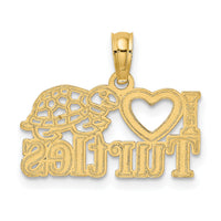 14K I HEART TURTLES Charm-K6609