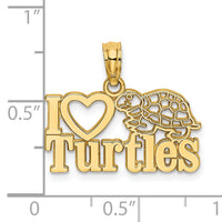 14K I HEART TURTLES Charm-K6609