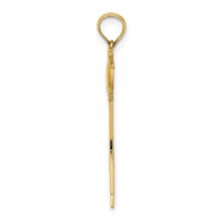 14K Polished Bird w/ Long Tail Charm-K6610