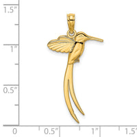 14K Polished Bird w/ Long Tail Charm-K6610