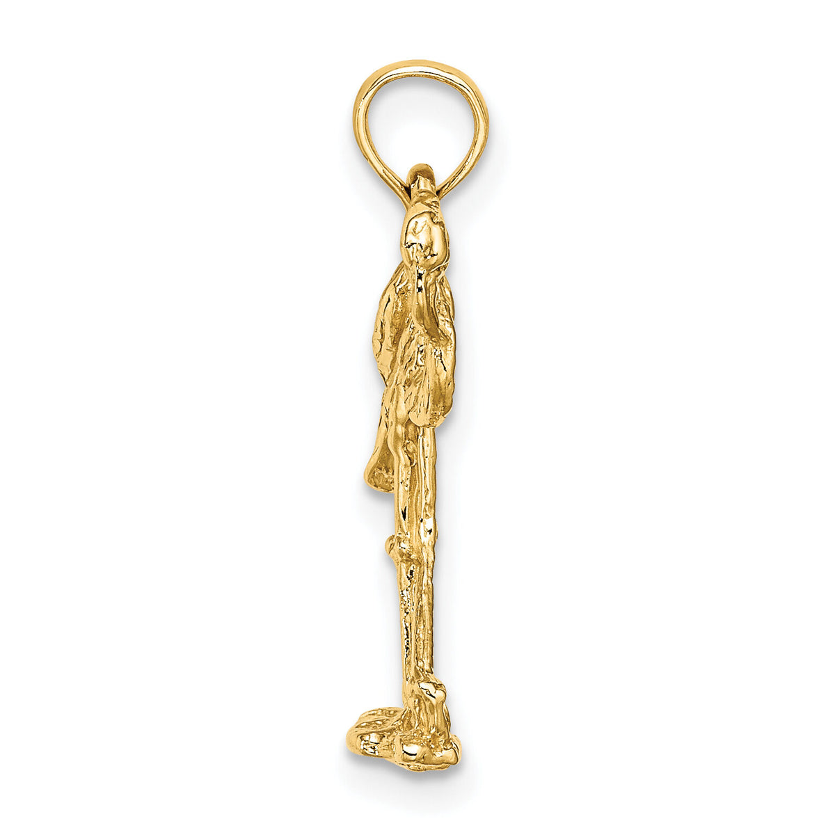 14K 3-D Flamingo w/ Head Up Charm-K6612