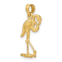 14K 3-D Flamingo w/ Head Up Charm-K6612