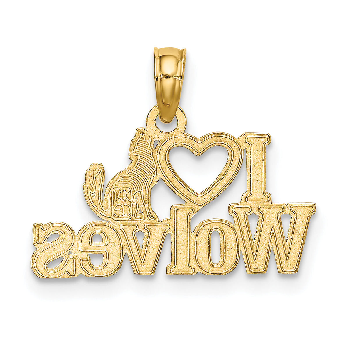 14K I HEART WOLVES Charm-K6614